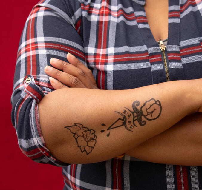 Among Us Fake Tattoo