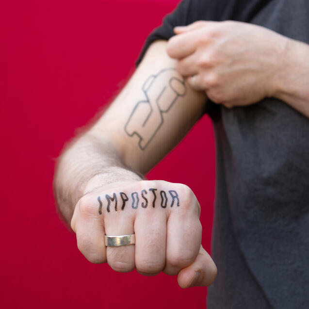 Among Us Fake Tattoo